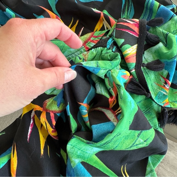 Ana Tropical Print Romper with Tassel Detail - Picture 2 of 6